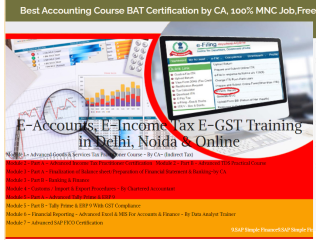 Best Accounting Training Course in Delhi, 110017, with Free SAP Finance FICO  by SLA Consultants Institute in Delhi, NCR,